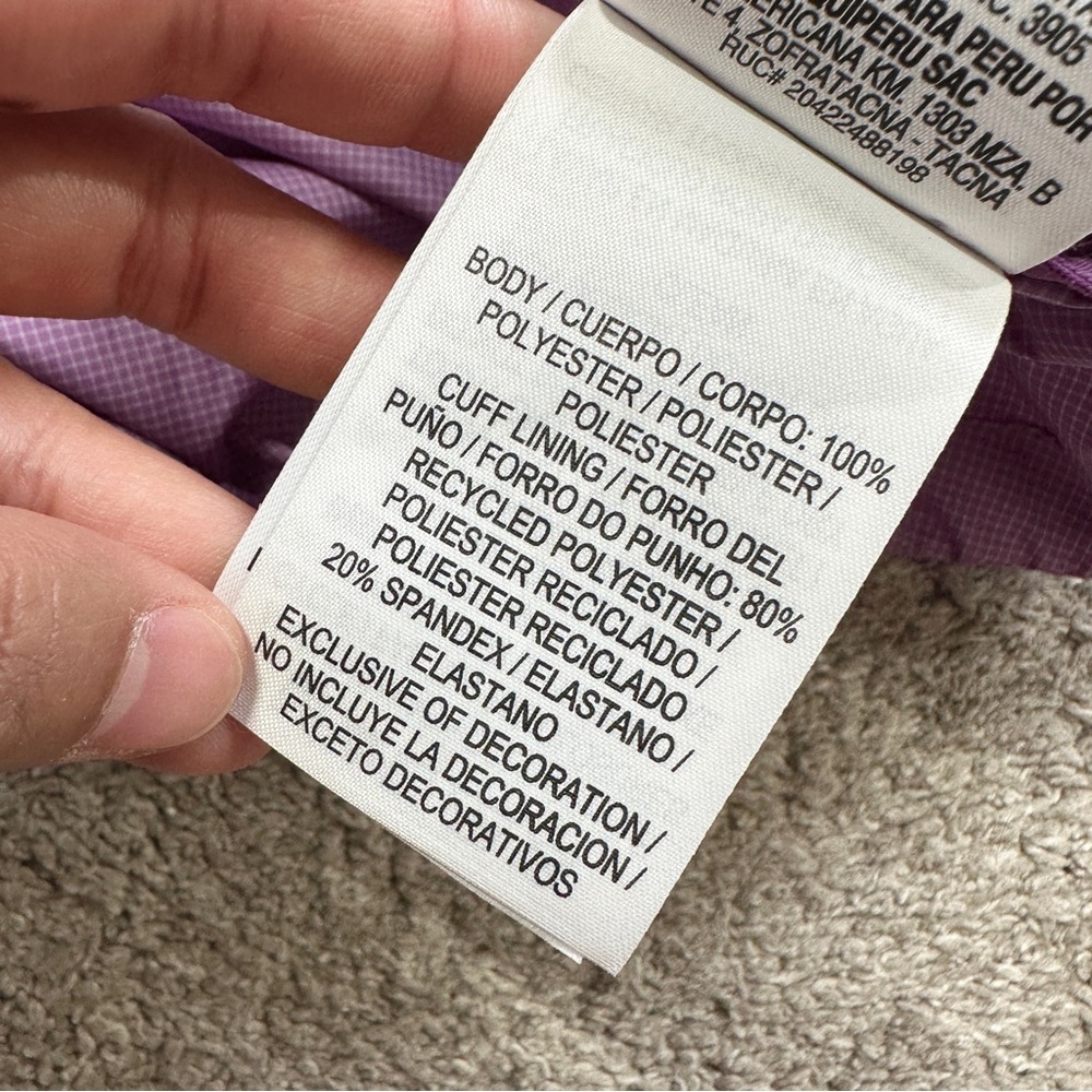 Nike Women’s Windbreaker Running Jacket Hooded Full Zip Lightweight in Purple L - Picture 11 of 14